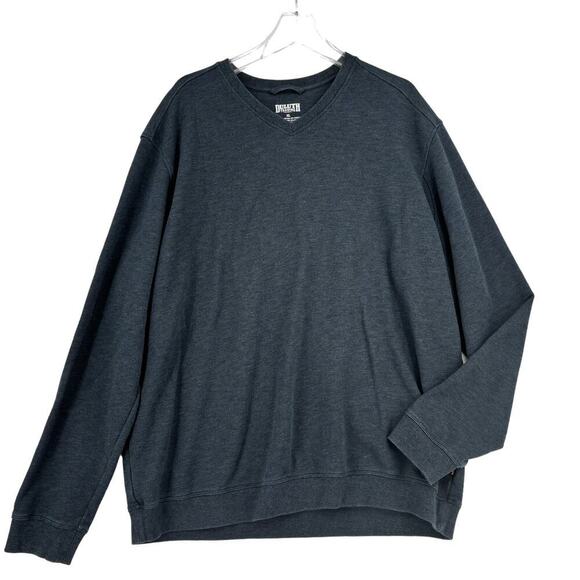 Duluth Trading Co V-Neck Sweatshirt Pullover Dark Gray Men's Size XL - Picture 1 of 7